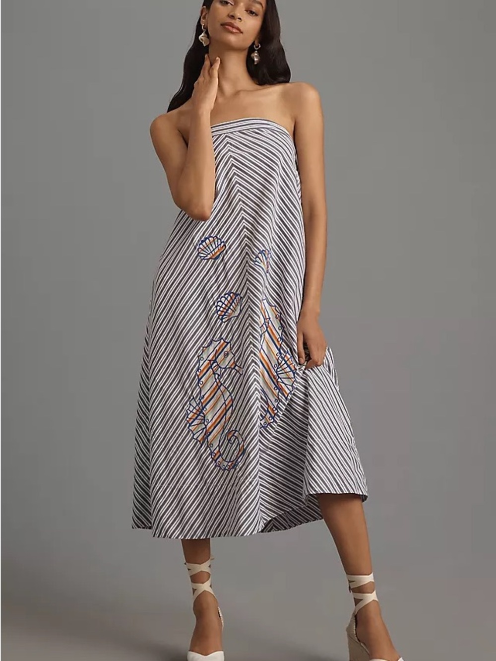 Maeve Strapless Canopy Midi Dress